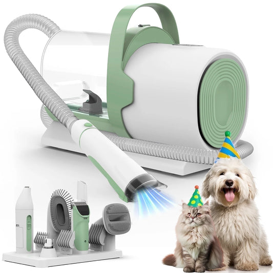 Dog Grooming Kit & Vacuum, 7 Grooming Tools, Pet Grooming Clippers Kit, Low Noise, PG50 PLUS